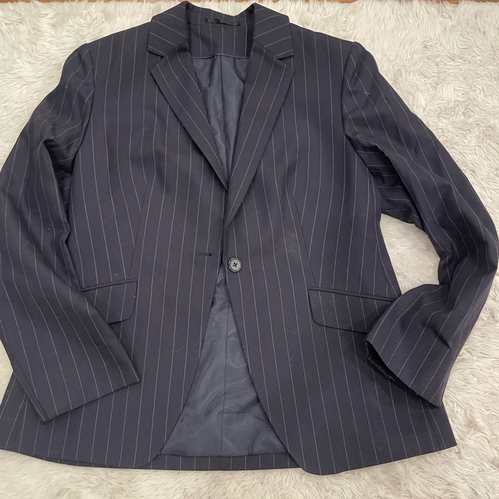 Navy Pin Stripe Blazer